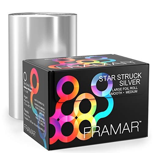 FRAMAR Large Silver Hair Foil – 1600 ft Salon Foil for Highlighting Long Hair, Smooth Aluminum Foil, Customizable Length Avelisse
