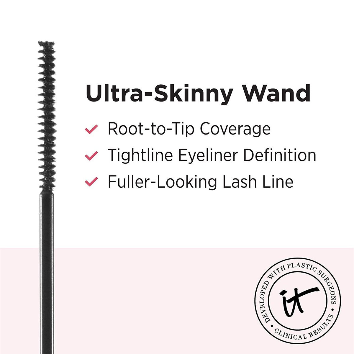 IT Cosmetics Tightline 3-in-1 Lash Primer, Eyeliner & Black Mascara – Lengthens & Conditions Lashes – Ultra-Skinny Wand – Infused with Collagen, Biotin, Peptides & Antioxidants – 0.12 fl oz Avelisse