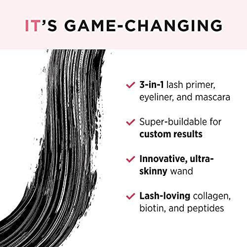 IT Cosmetics Tightline 3-in-1 Lash Primer, Eyeliner & Black Mascara – Lengthens & Conditions Lashes – Ultra-Skinny Wand – Infused with Collagen, Biotin, Peptides & Antioxidants – 0.12 fl oz Avelisse