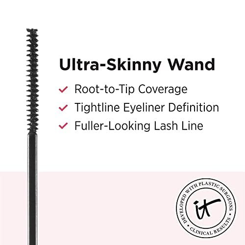 IT Cosmetics Tightline 3-in-1 Lash Primer, Eyeliner & Black Mascara – Lengthens & Conditions Lashes – Ultra-Skinny Wand – Infused with Collagen, Biotin, Peptides & Antioxidants – 0.12 fl oz Avelisse