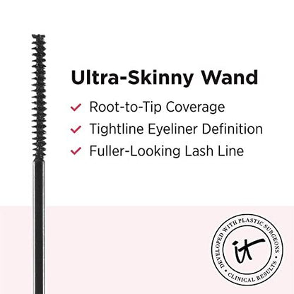 IT Cosmetics Tightline 3-in-1 Lash Primer, Eyeliner & Black Mascara – Lengthens & Conditions Lashes – Ultra-Skinny Wand – Infused with Collagen, Biotin, Peptides & Antioxidants – 0.12 fl oz Avelisse