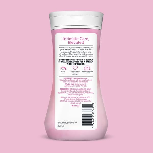 Summer's Eve Simply Sensitive Cleansing Wash for Sensitive Skin, 9 oz (Pack of 3) - görsel 7