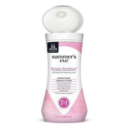 Summer's Eve Simply Sensitive Cleansing Wash for Sensitive Skin, 9 oz (Pack of 3)