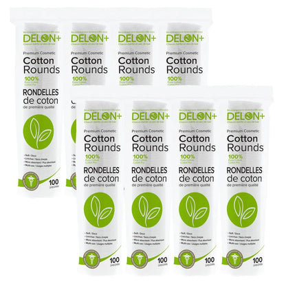 DELON Premium Cosmetic Cotton Rounds – 800 Count | Soft, Lint-Free Cotton Pads for Face & Skincare Avelisse