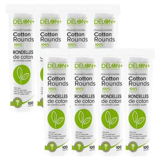 DELON Premium Cosmetic Cotton Rounds – 800 Count | Soft, Lint-Free Cotton Pads for Face & Skincare Avelisse