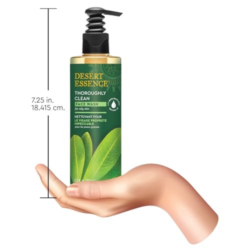 Desert Essence Thoroughly Clean Face Wash with Tea Tree Oil – Natural Facial Cleanser for Oily & Sensitive Skin – 8.5 Fl Oz - görsel 12