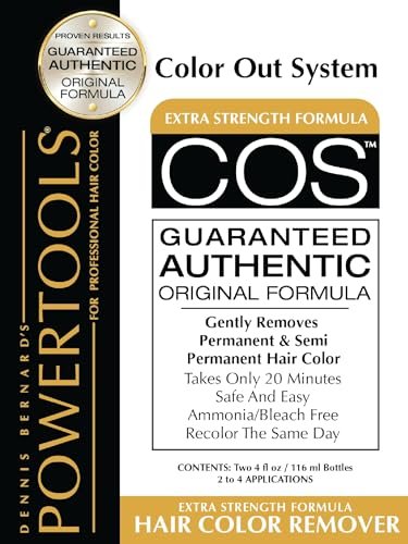COS, The Original Color Out System – Safely Remove Semi & Permanent Hair Color, Ammonia Free, 8 Fl Oz Avelisse