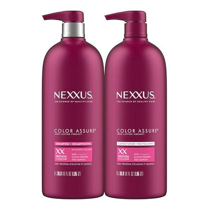 Nexxus Color Assure Shampoo and Conditioner for Color Treated Hair - Enhance Color Vibrancy for Up to 40 Washes - 33.8 oz Duo Avelisse