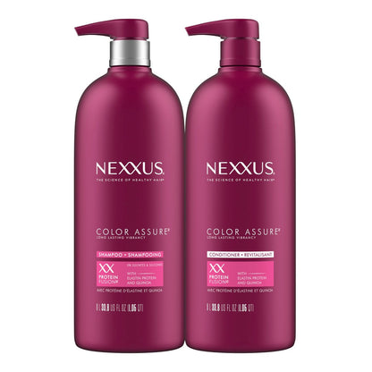 Nexxus Color Assure Shampoo and Conditioner for Color Treated Hair - Enhance Color Vibrancy for Up to 40 Washes - 33.8 oz Duo Avelisse