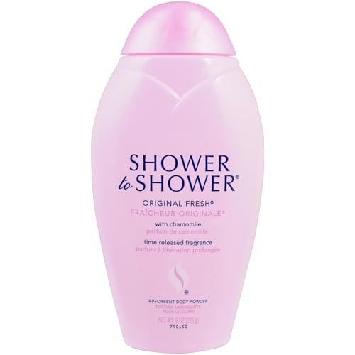 Shower to Shower Original Fresh Body Powder with Chamomile, Talc Free, Sweat Absorbing, Prevents Chafing & Odor, 8 oz (3 Pack) Avelisse