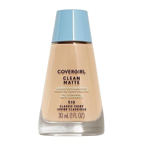 COVERGIRL Clean Matte Liquid Foundation - Classic Ivory, 1 oz - Oil-Free, Shine-Free Finish - görsel 1