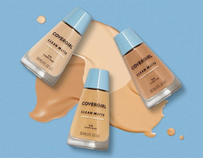 COVERGIRL Clean Matte Liquid Foundation - Classic Ivory, 1 oz - Oil-Free, Shine-Free Finish