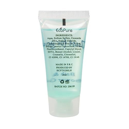 Travel Toiletries - Just for You Bath and Shower Gel 20ml (Pack of 100) - REACH Compliant Hotel Shower Gels, Pleasant Fragrance, Hotel or Home Use Avelisse