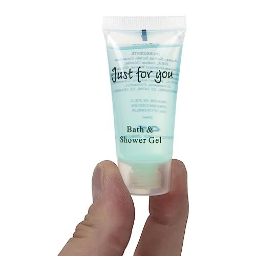 Travel Toiletries - Just for You Bath and Shower Gel 20ml (Pack of 100) - REACH Compliant Hotel Shower Gels, Pleasant Fragrance, Hotel or Home Use Avelisse