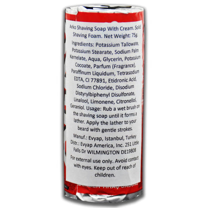 Arko Shaving Cream Soap Stick (2-Pack) - Classic Turkish Shaving Soap for a Smooth, Comfortable Shave