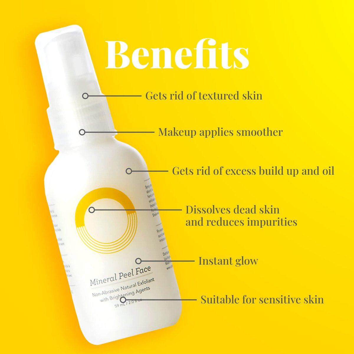 ORG Peel Off Face Cleanser – Gentle Exfoliating Korean Sensitive Skincare for Glowing Skin, Pore Minimizer & Brightening Agent, Cruelty Free Natural Formula, 2 oz Avelisse
