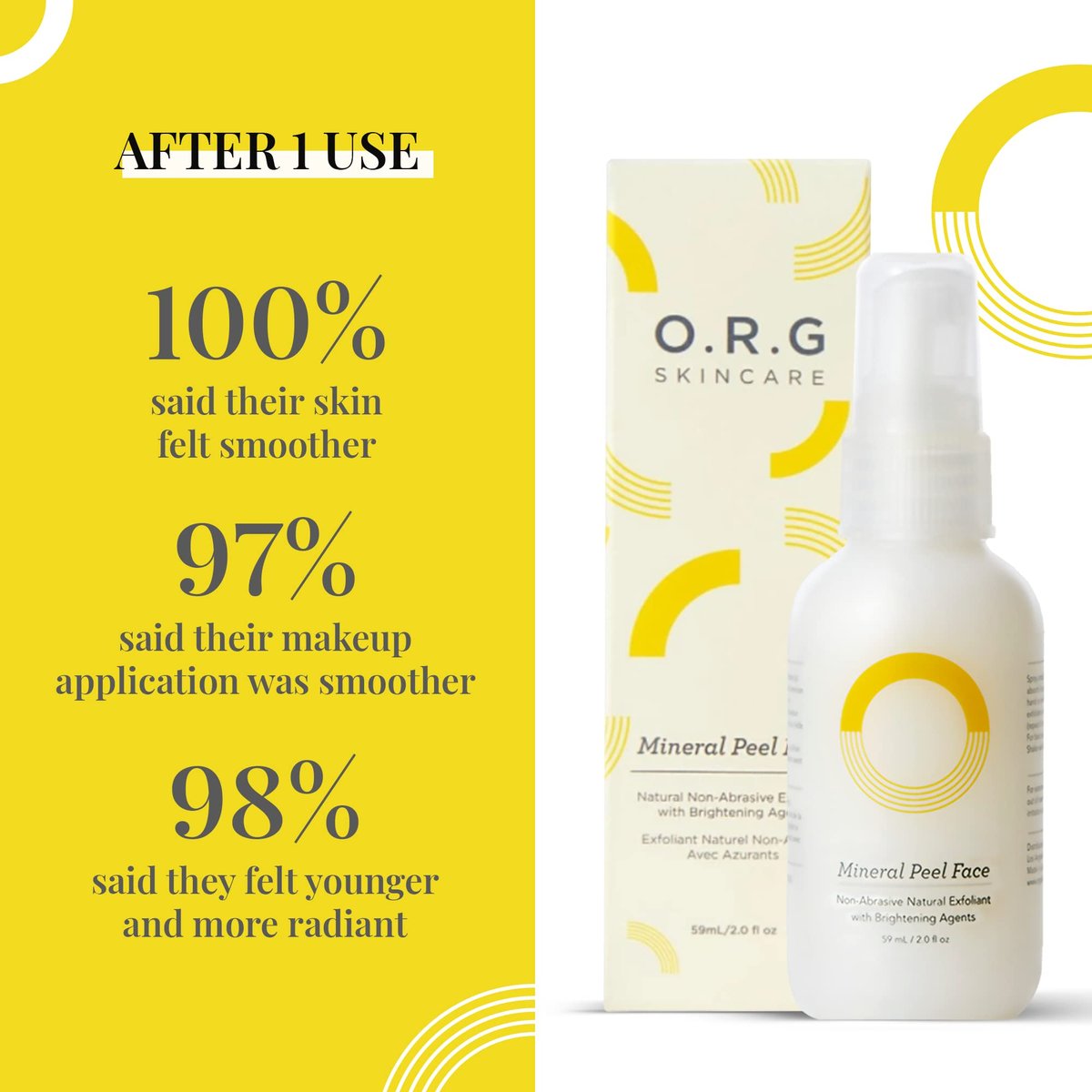 ORG Peel Off Face Cleanser – Gentle Exfoliating Korean Sensitive Skincare for Glowing Skin, Pore Minimizer & Brightening Agent, Cruelty Free Natural Formula, 2 oz Avelisse
