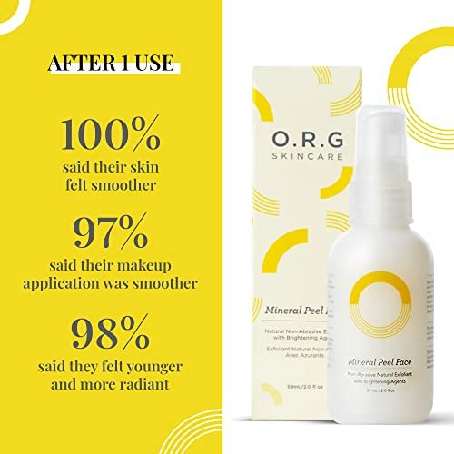ORG Peel Off Face Cleanser – Gentle Exfoliating Korean Sensitive Skincare for Glowing Skin, Pore Minimizer & Brightening Agent, Cruelty Free Natural Formula, 2 oz Avelisse