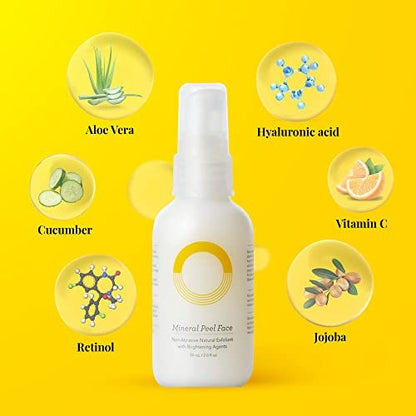 ORG Peel Off Face Cleanser – Gentle Exfoliating Korean Sensitive Skincare for Glowing Skin, Pore Minimizer & Brightening Agent, Cruelty Free Natural Formula, 2 oz Avelisse