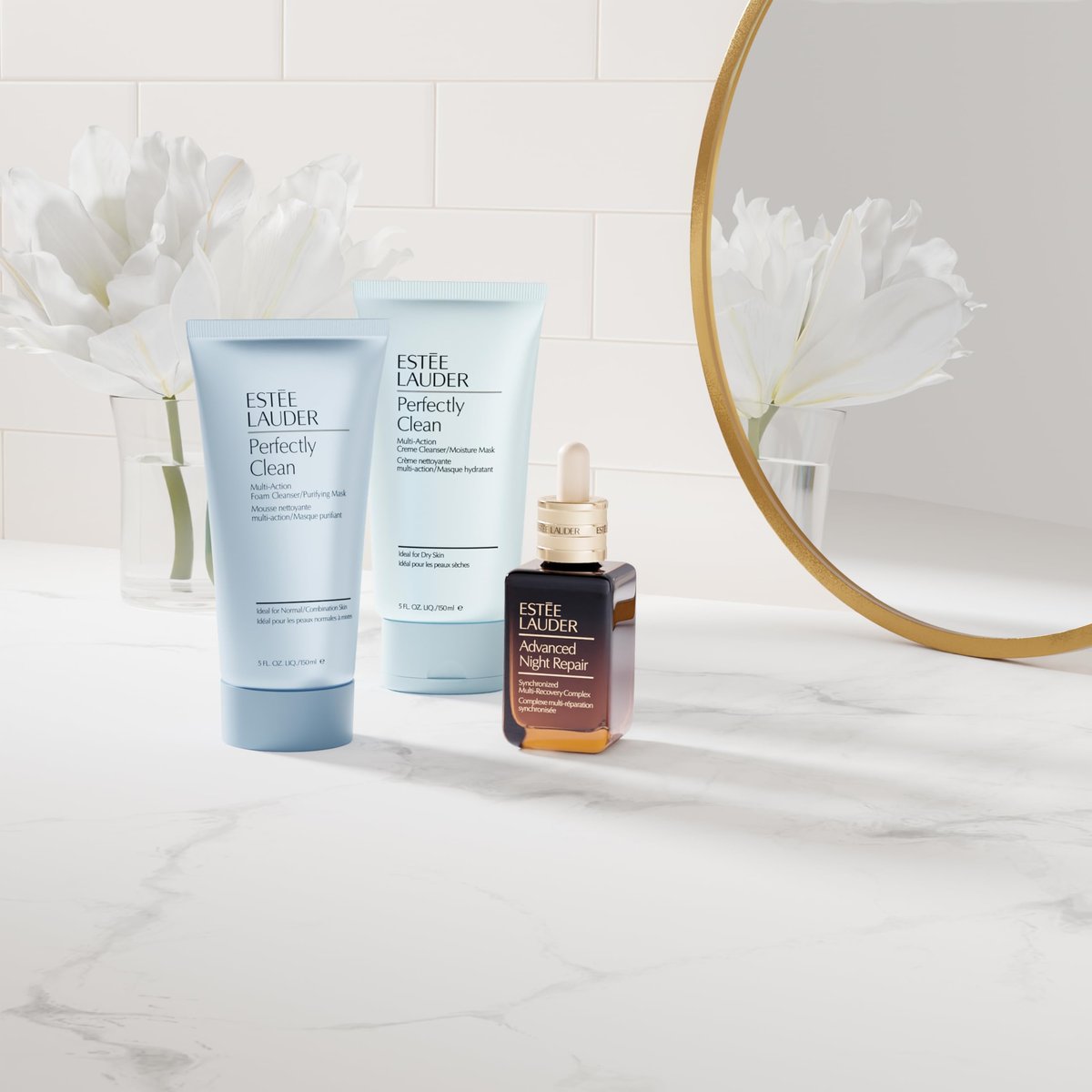 Estée Lauder Perfectly Clean Multi-Action Cream Face Wash & Moisture Mask for Dry Skin, 5 oz Avelisse