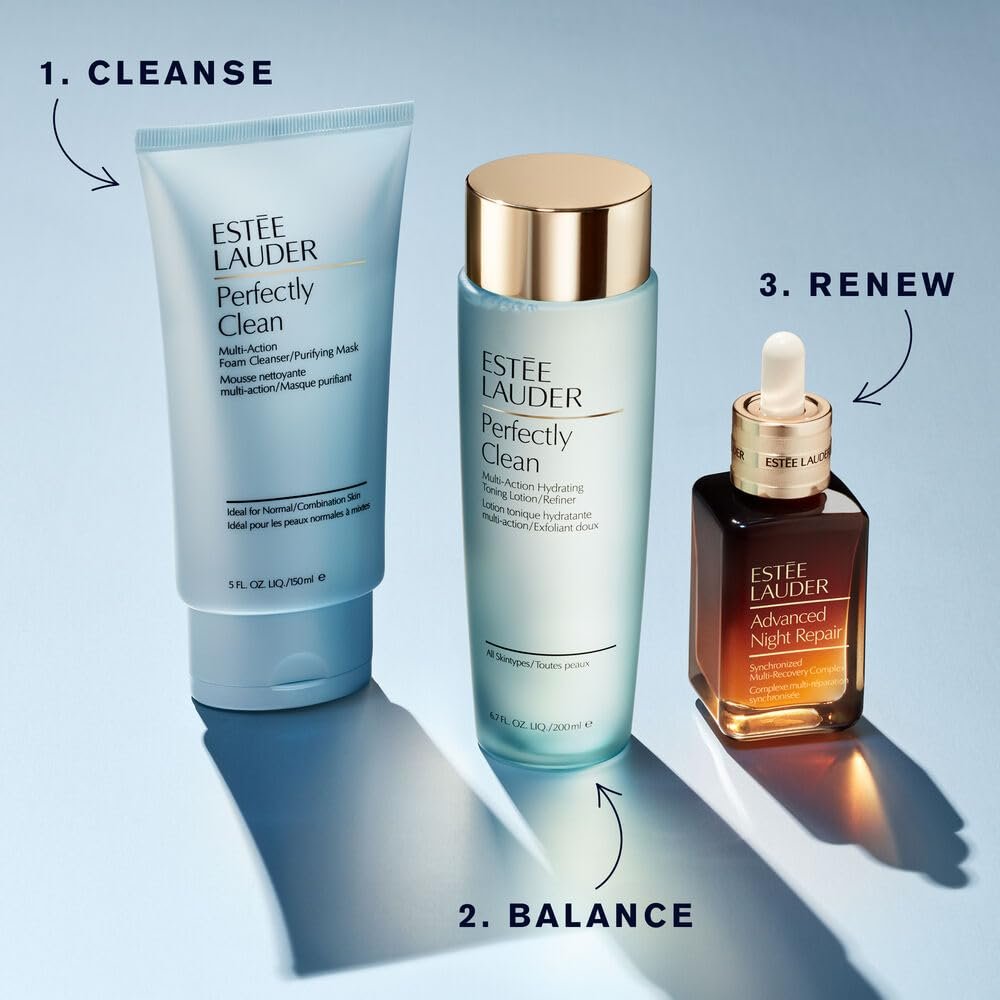 Estée Lauder Perfectly Clean Multi-Action Hydrating Toning Face Lotion/Refiner - Exfoliating Toner, 6.7 Fl Oz Avelisse