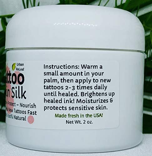 Urban ReLeaf Tattoo Skin Silk - Natural Shea Butter Salve for New & Old Tattoos, Vegan Healing Ointment - görsel 8