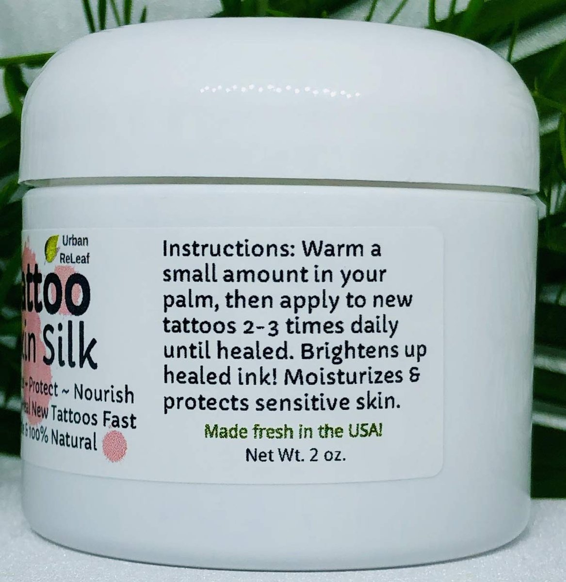Urban ReLeaf Tattoo Skin Silk - Natural Shea Butter Salve for New & Old Tattoos, Vegan Healing Ointment - görsel 7
