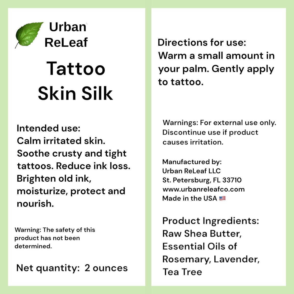 Urban ReLeaf Tattoo Skin Silk - Natural Shea Butter Salve for New & Old Tattoos, Vegan Healing Ointment - görsel 11