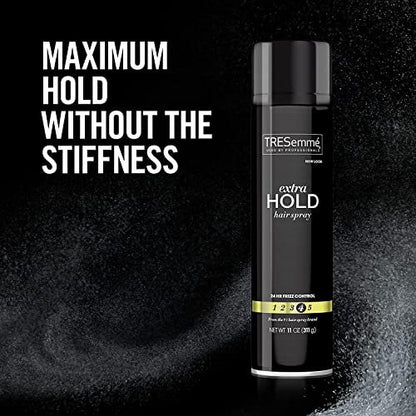 TRESemmé Tres Level 4 Extra Hold Hair Spray (11 oz, Pack of 2) - Long-Lasting, Professional-Quality Styling Avelisse
