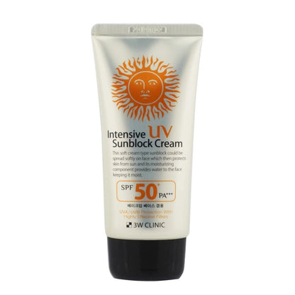 3W Clinic Intensive UV Sunblock Cream SPF50+ PA+++ - 70ml (2.37 Fl Oz)