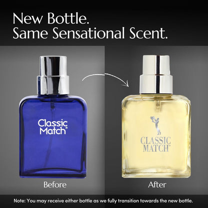 PB ParfumsBelcam Blue Classic Match Eau de Toilette Spray for Men – Modern Citrus Fougere Fragrance, 2.54 Fl Oz