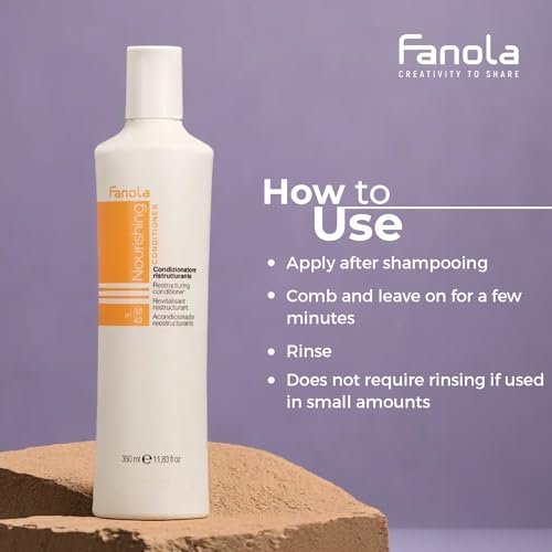 Fanola Restructuring Hair Conditioner – Hydrating & Nourishing Conditioner with Argan and Linseed Oil for Dry, Damaged Hair – Anti-Frizz, Repairing Formula – 33.8 Fl Oz Avelisse