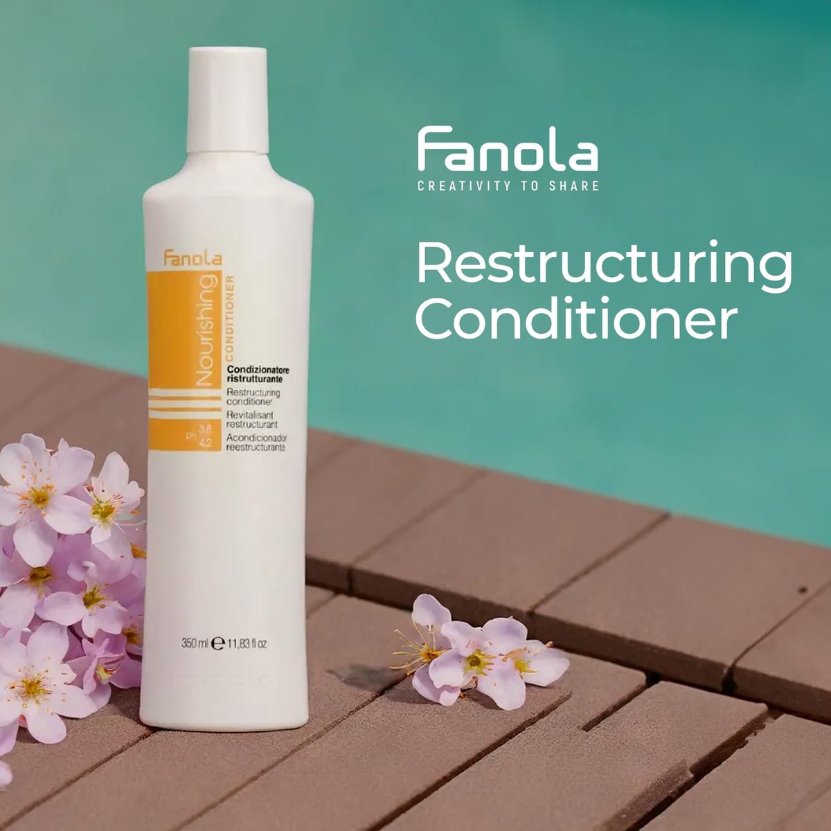 Fanola Restructuring Hair Conditioner – Hydrating & Nourishing Conditioner with Argan and Linseed Oil for Dry, Damaged Hair – Anti-Frizz, Repairing Formula – 33.8 Fl Oz Avelisse
