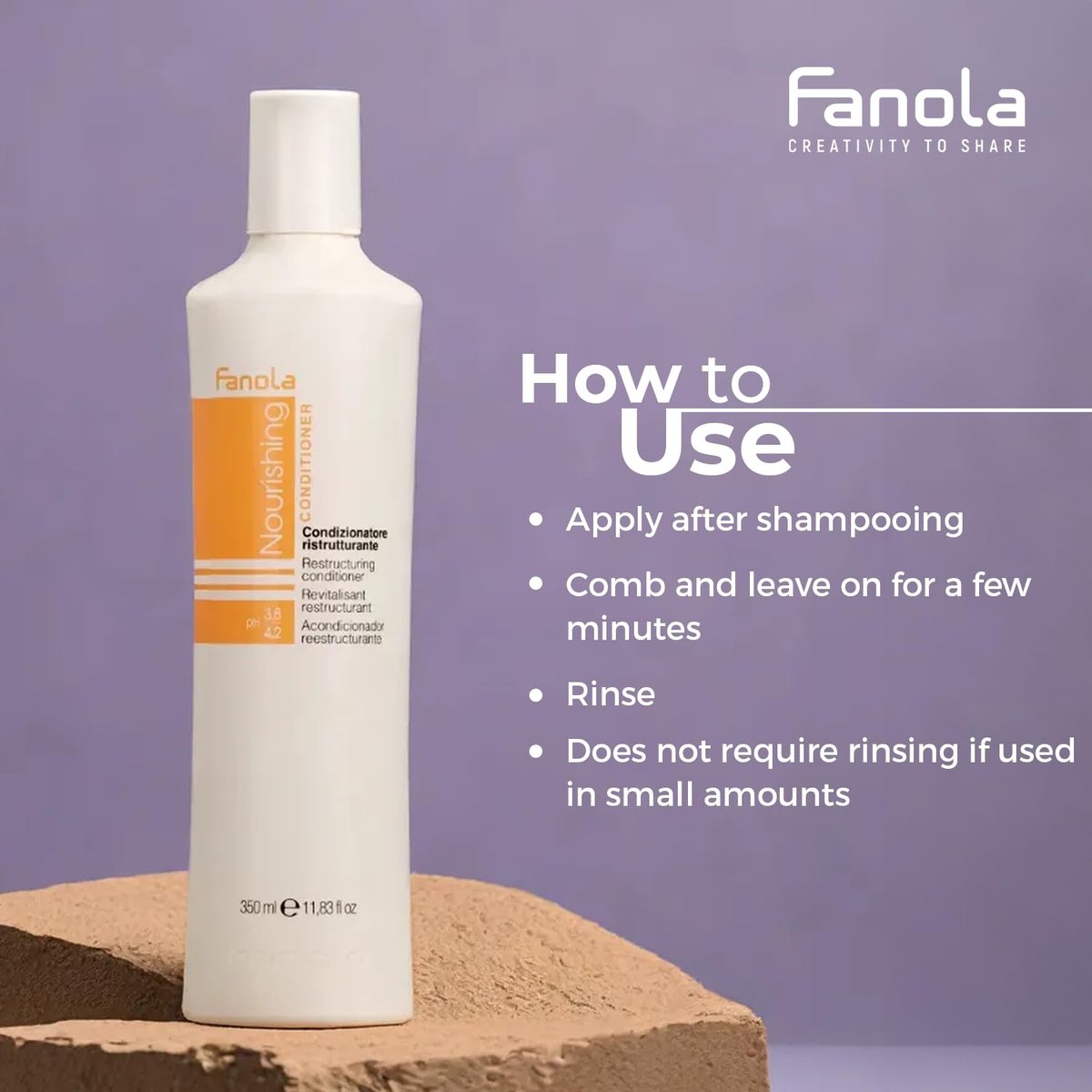 Fanola Restructuring Hair Conditioner – Hydrating & Nourishing Conditioner with Argan and Linseed Oil for Dry, Damaged Hair – Anti-Frizz, Repairing Formula – 33.8 Fl Oz Avelisse