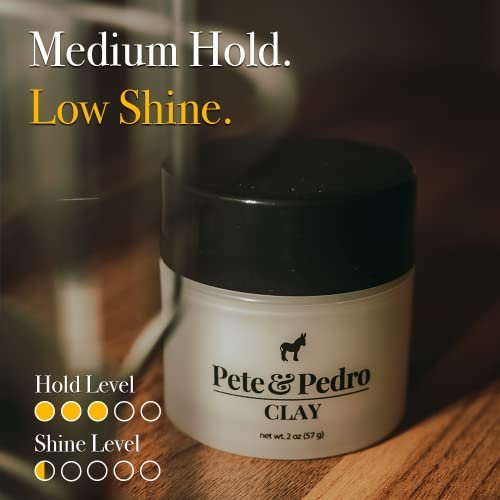 Pete & Pedro Hair Styling Clay - Medium Hold, Matte Finish, Low Shine for Men, 2 oz - görsel 6