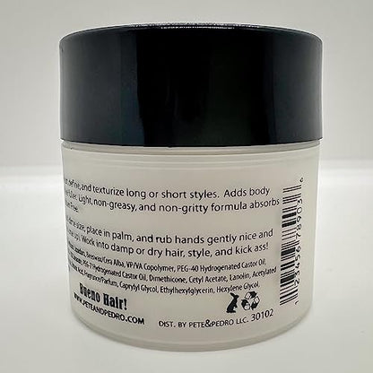 Pete & Pedro Hair Styling Clay - Medium Hold, Matte Finish, Low Shine for Men, 2 oz