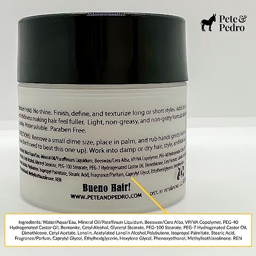 Pete & Pedro Hair Styling Clay - Medium Hold, Matte Finish, Low Shine for Men, 2 oz - görsel 14