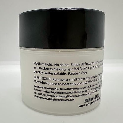 Pete & Pedro Hair Styling Clay - Medium Hold, Matte Finish, Low Shine for Men, 2 oz