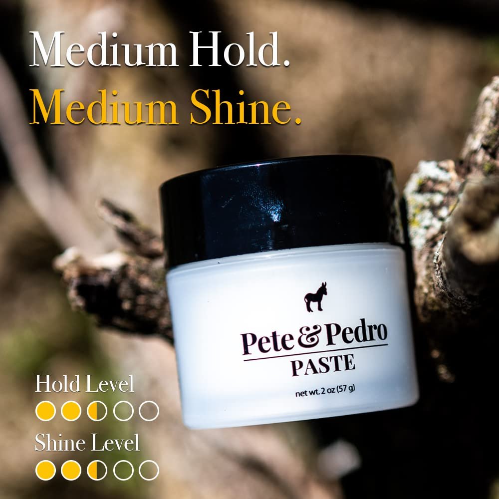 Pete & Pedro HAIR PASTE – Men’s Hair Paste with Medium Hold & Shine | Semi-Matte Finish Texturizing Styling Cream | As Seen on Shark Tank, 2 oz Avelisse