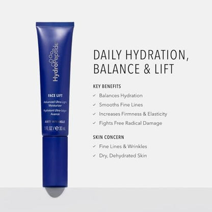 HydroPeptide Face Lift Advanced Ultra-Light Moisturizer - Age-Preventing & Hydrating, 1 oz Avelisse