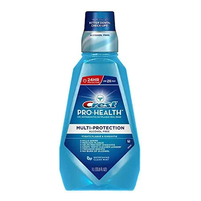 Crest Pro-Health Multi-Protection Refreshing Clean Mint Mouthwash, 33.8 fl oz Avelisse