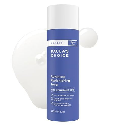 Paula's Choice RESIST Advanced Replenishing Face Toner – Anti-Aging Facial Toner with Hyaluronic Acid, Vitamin C & E, Lightweight Hydration for Dry Skin, Fragrance-Free, 4 fl oz Avelisse