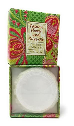 Greenwich Bay Trading Co. Dusting Powder - Passion Flower & Olive Oil, 4 oz Avelisse