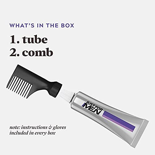 Just For Men Touch of Gray Medium Brown T-35 Permanent Hair Color Kit for Men - Salt and Pepper Look, 1 Count - görsel 6