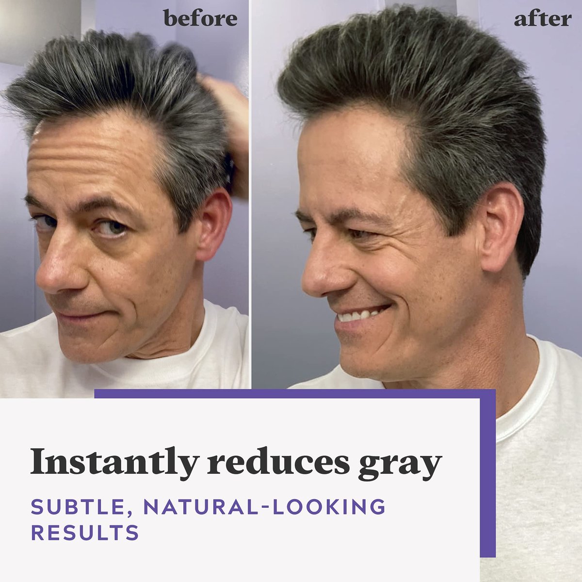 Just For Men Touch of Gray Medium Brown T-35 Permanent Hair Color Kit for Men - Salt and Pepper Look, 1 Count - görsel 3