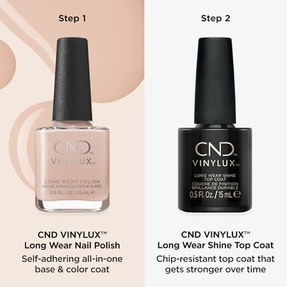 CND Vinylux Long Wear Shine Top Coat - Quick Drying & Easy to Remove, 0.5 Fl Oz