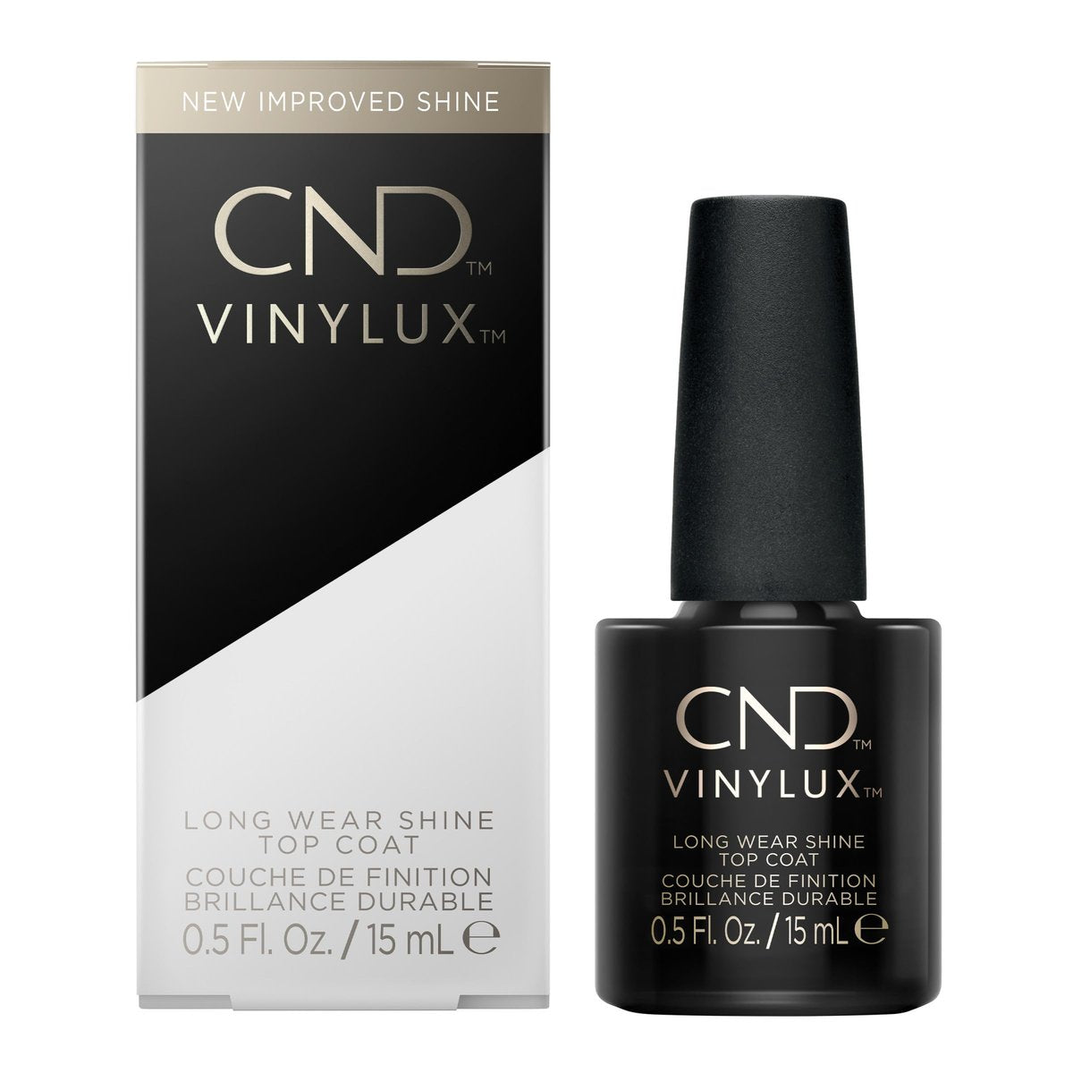 CND Vinylux Long Wear Shine Top Coat - Quick Drying & Easy to Remove, 0.5 Fl Oz - görsel 1