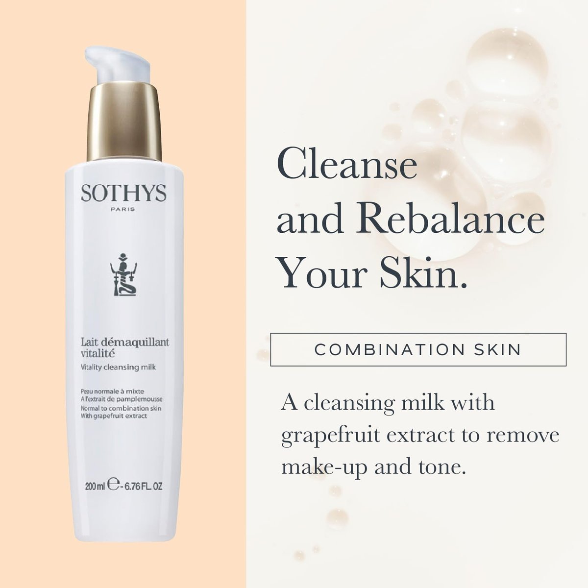 SOTHYS Vitality Cleansing Milk - Refreshing – Refreshing Sensation: The light, airy texture and subtle citrus – Image 4
