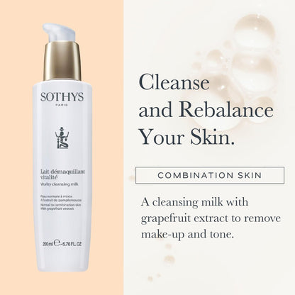 SOTHYS Vitality Cleansing Milk - Refreshing – Refreshing Sensation: The light, airy texture and subtle citrus – Image 4