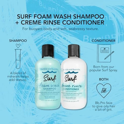 Bumble and bumble. Surf Foam Wash Texturizing Shampoo - Lightweight Volume for Fine to Medium Hair, 8.5 oz Avelisse